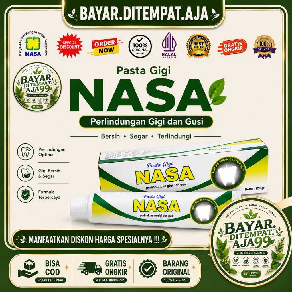 PASTA GIGI NASA PEMUTIH GIGI DAN PERONTOK KARANG GIGI ORIGINAL