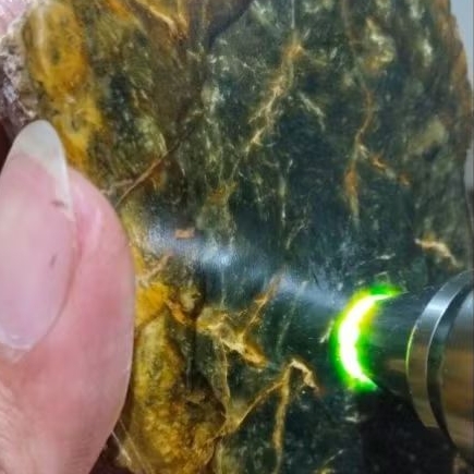 Batu Akik Nefrit green dwi warna giok aceh Natural