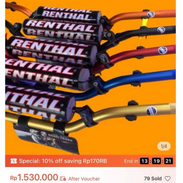 stang RENTHAL 971 809 631 - handle bar renthal crossbar