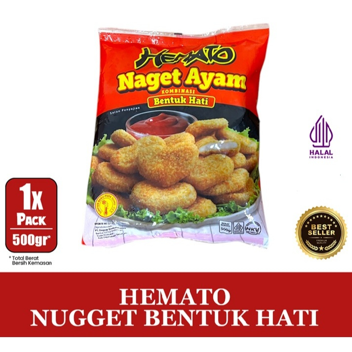 Nugget Ayam Hemato Bentuk Hati 500 Gram