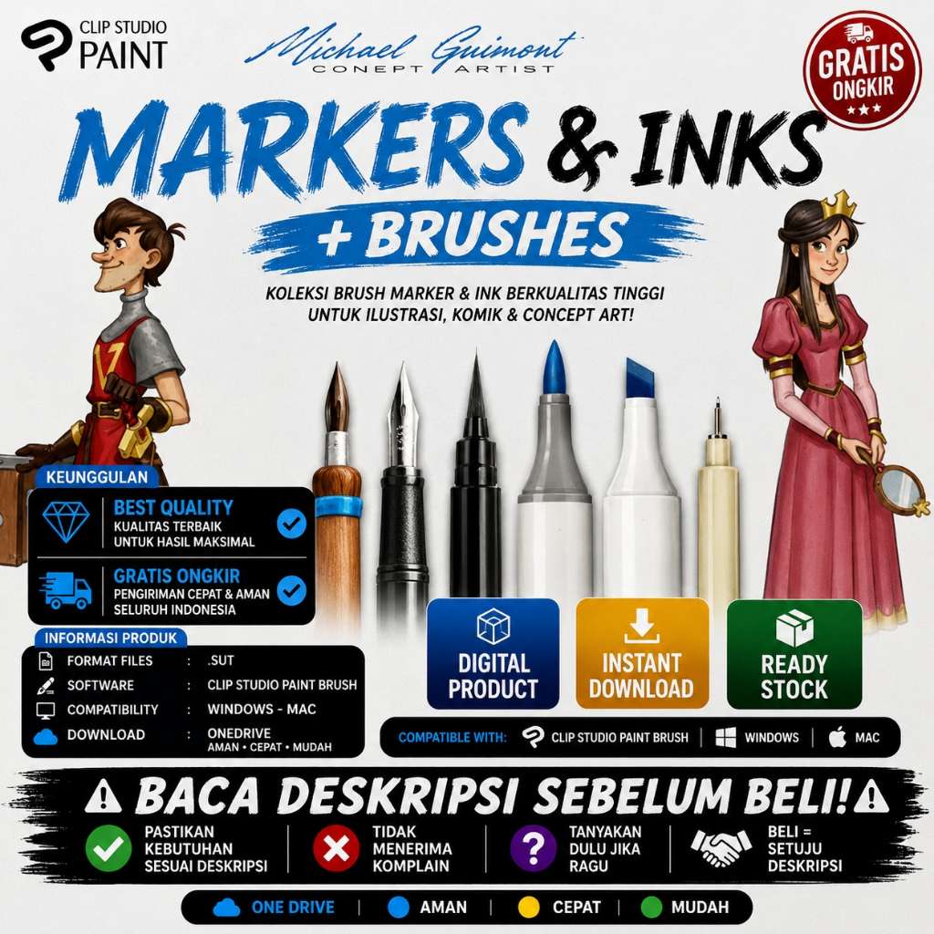 Clip Studio Paint Brush - Michael Guimont Clip Studio Paint Markers & Inks - 260325