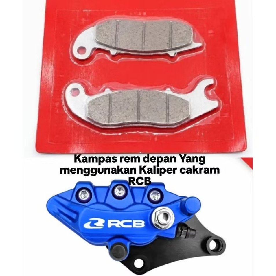 Kampas rem depan yang menggunakan Kaliper RCB 2PISTON PCX 150/160 ABS/CBS PCX ADV 150/160 ABS/CBS Oe