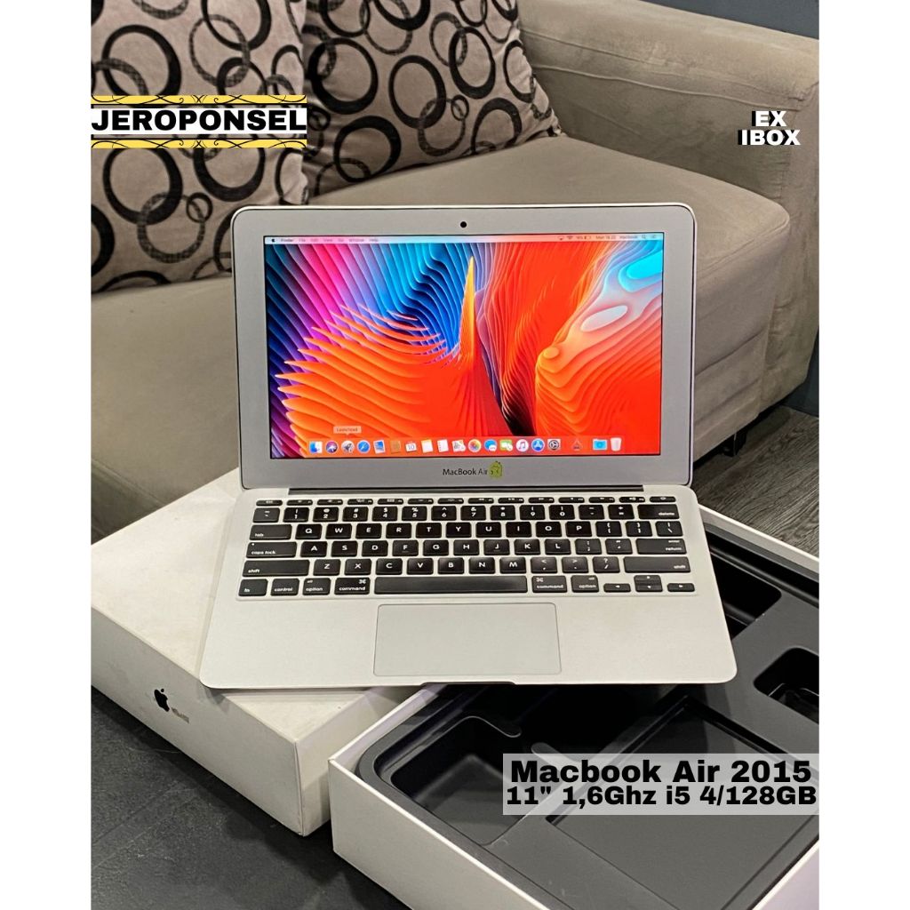 MACBOOK AIR 2015 11” 128GB EX IBOX FULL SET ORIGINAL GARANSI