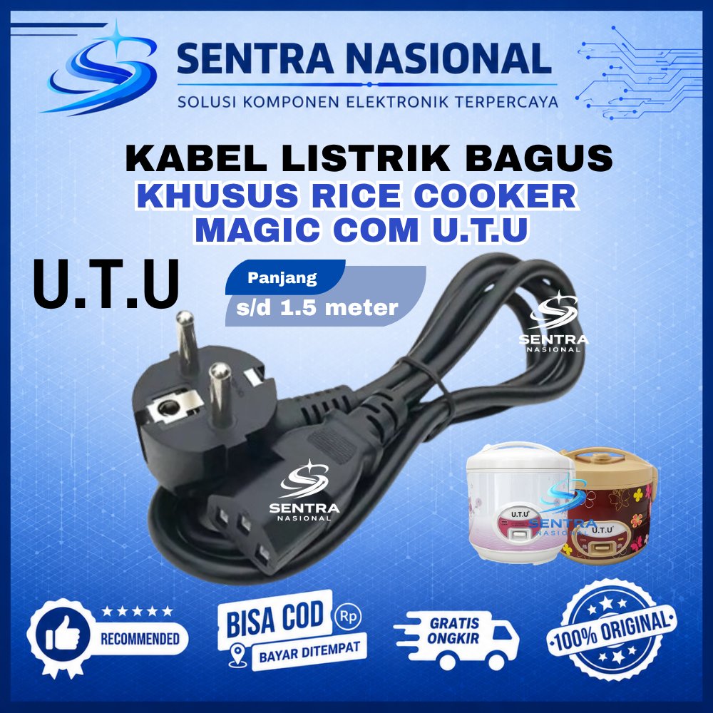 KABEL RICE COOKER MAGICCOM UTU | COK KABEL MAGICCOM UTU | Kabel Listrik Magic Com UTU | KABEL LISTRI