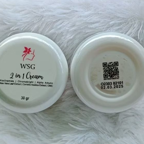 CREAM WSG 2 IN 1 SKINCARE BPOM  KEMASAN 30GR