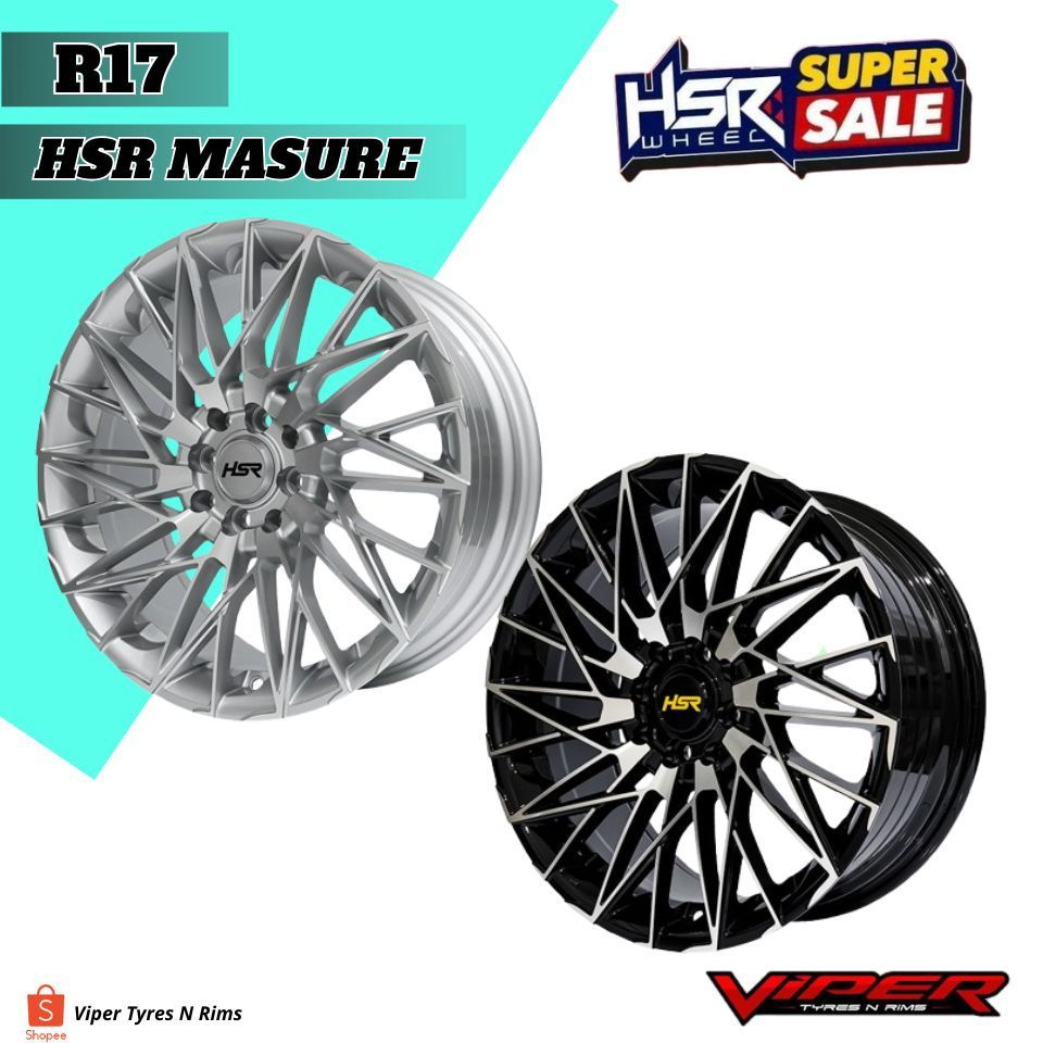 VELG HSR TERBARU R17 PCD 4X100 4X114,3 COCOK BUAT FRONK, LIVINA, JAZZ, FREED VELG HSR MASURE R17
