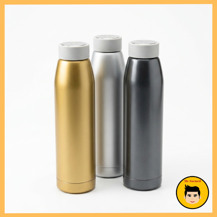 Mizzu Gamma Tumbler Custom Print Logo Grafir UV Sablon Botol Minum Stainless 600ml Double Wall Tahan
