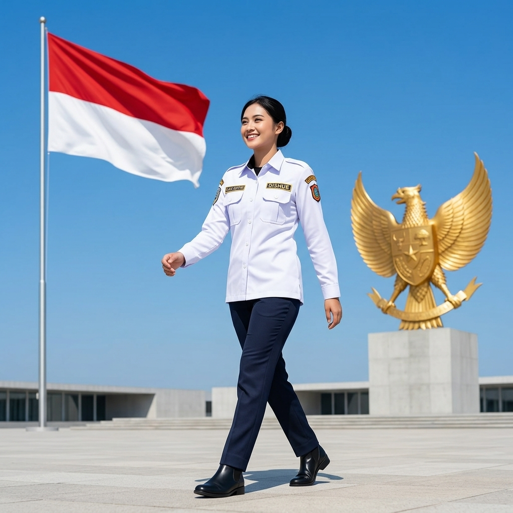 Baju PDH Dishub Wanita Premium Kemeja Dinas Perhubungan Wanita Seragam Dishub
