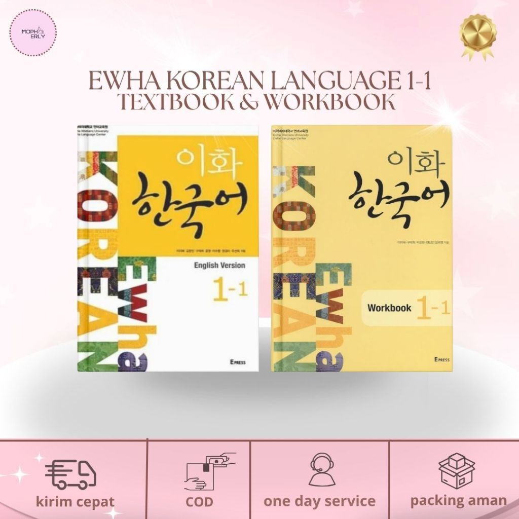 Buku Belajar Berbahasa Korea Ewha Korean Language 1.1 Textbook & Workbook