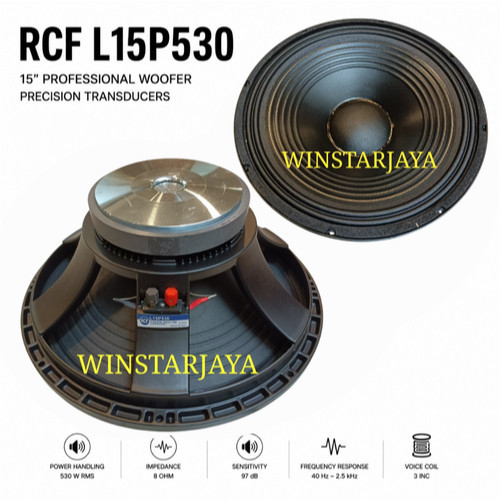 RCF L15P530 Woofer 15 Inch 530W RMS 8 Ohm Voice Coil 4 Inch