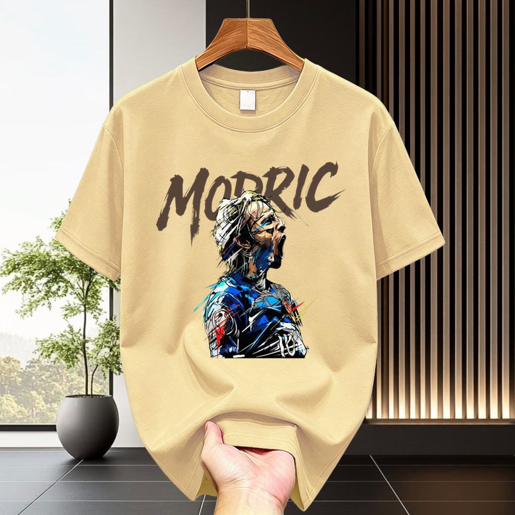 Kirim Cepat Baju Kaos Pria Kroasia Pemain Real Madrid Modric Kaos Pria Distro Original 100% Oversize