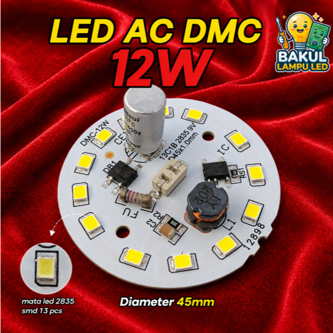PCB LED AC (DMC) 12W ~Bakul_Lampu_Led~
