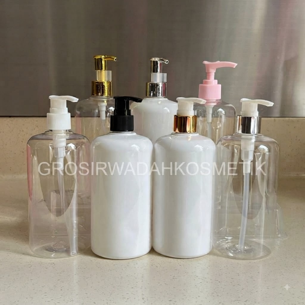 Botol PET 500ml Pump / BR 500ml Tutup PUMP / Botol Pump 500ml