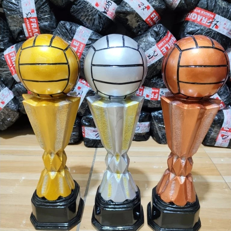 TROFI  PIALA BOLA VOLI. 1 SET 3 PIALA. TINGGI 41 CM