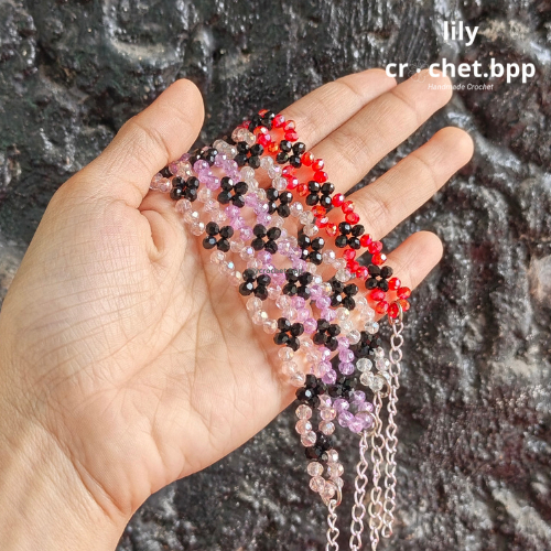 Gelang Swarovski Mini | Gelang Rantai Manik Manik Swarovski