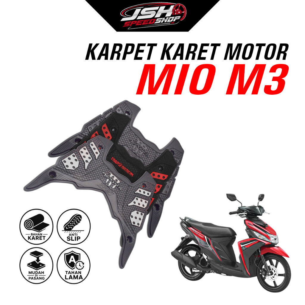 Karpet Karet Alas Kaki Freeday TNF Motor Mio M3 Anti Slip