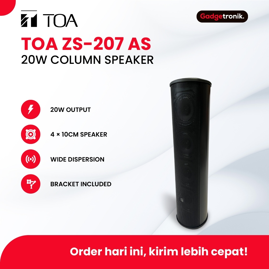 SPEAKER KOLOM TOA ZS-207 AS 20W ORIGINAL / COLUMN SPEAKER TOA ZS 207 AS 20 WATT / TOA ZS207AS SPEAKE
