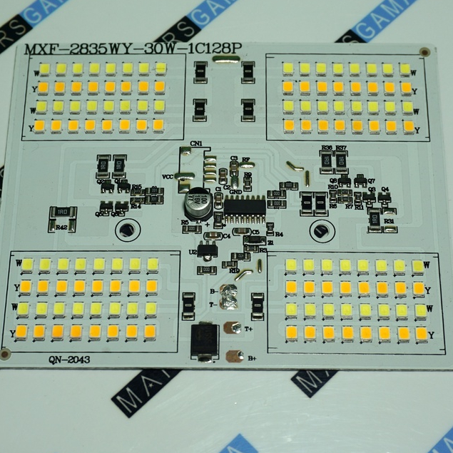 PCB papan Led smd 2835 input 3.7v - 4.2v 18650 DIY led solar panel