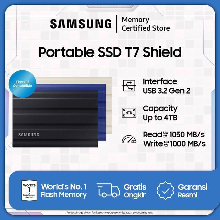 Portable SSD Samsung T7 SHIELD 1TB - External ssd Samsung T7 Shield 1TB