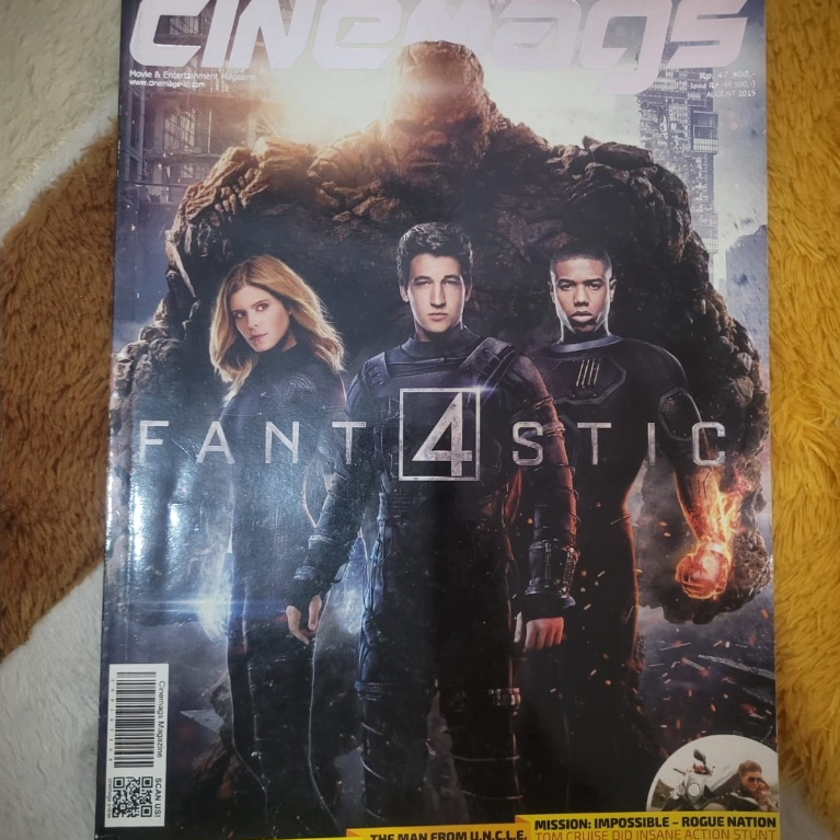 Majalah Cinemags Edisi 193 cover Fantastic 4 (2015) PLUS Bonus Poster Bolak Balik