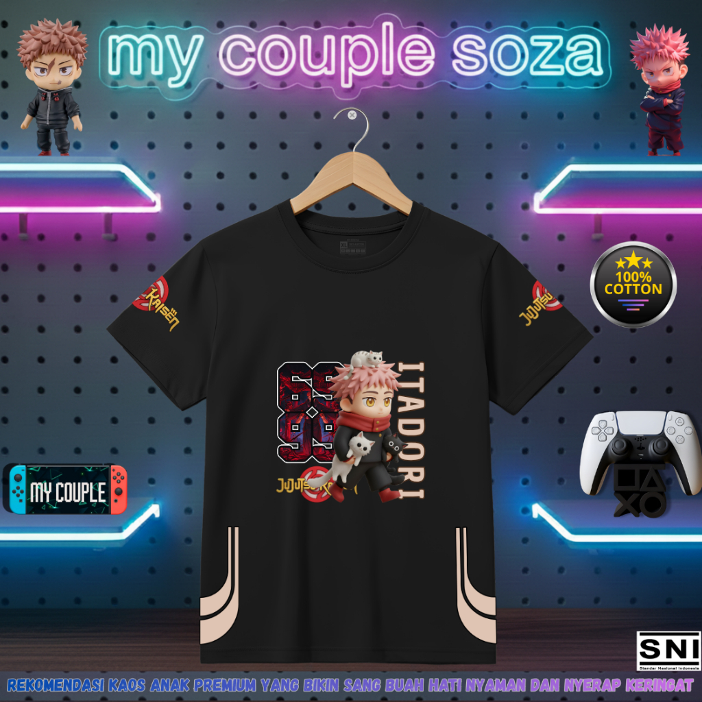 (BONUS STIKER NAMA) Atasan Kaos Anak Perempuan Laki Laki  Kaos Anime / One Piece / Roblox / Minecraf