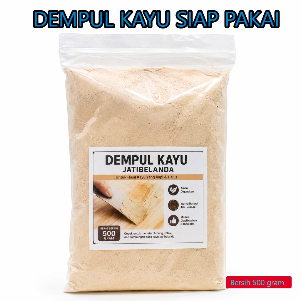 Dempul kayu 500 gram warna  natural Murah meriah