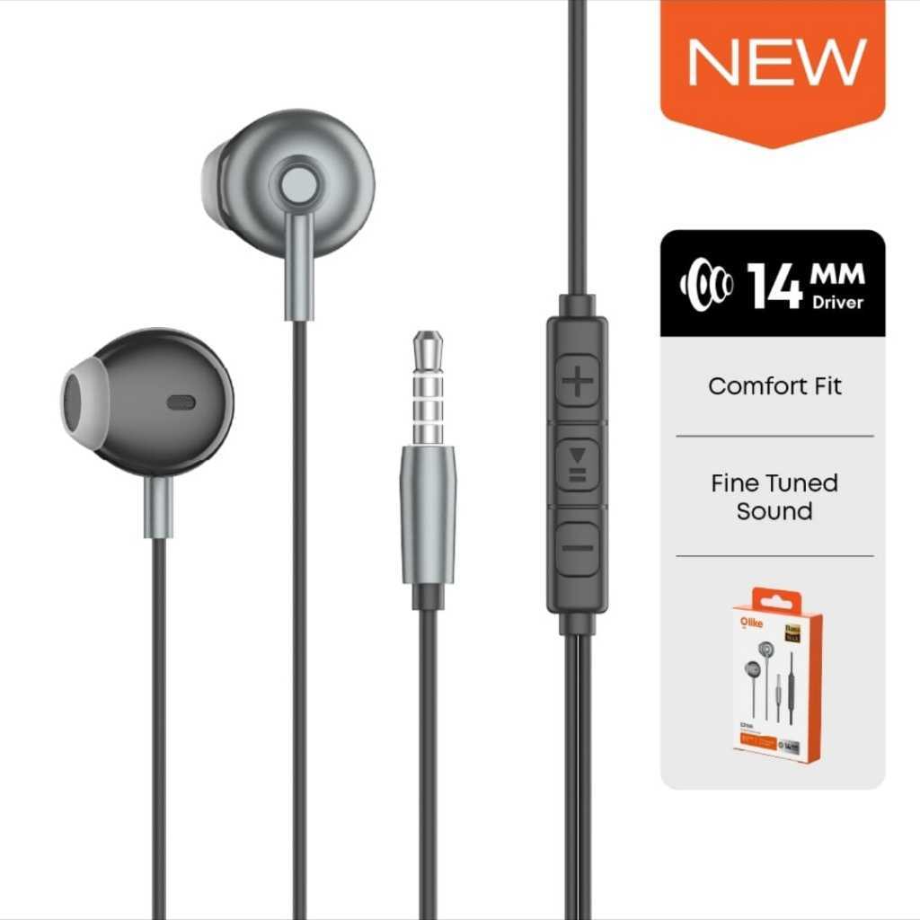 HF OLIKE E201 ]- Olike Headset Handsfree 3.5MM Wired Earphone Mic Android Iphone E201 / E201A SUPER 
