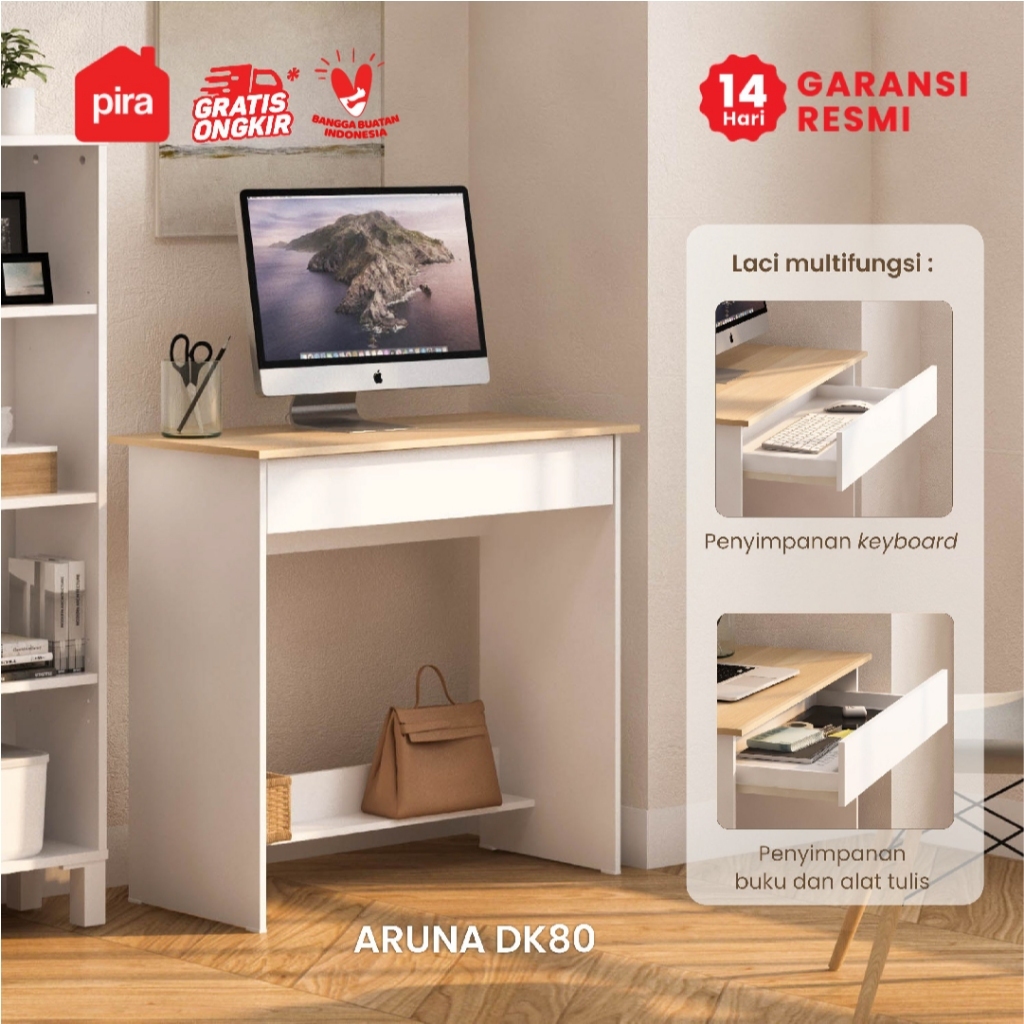 PIRA METROPOLIS OX -  ARUNA DK80 Meja Belajar / Meja Komputer / Meja Kerja
