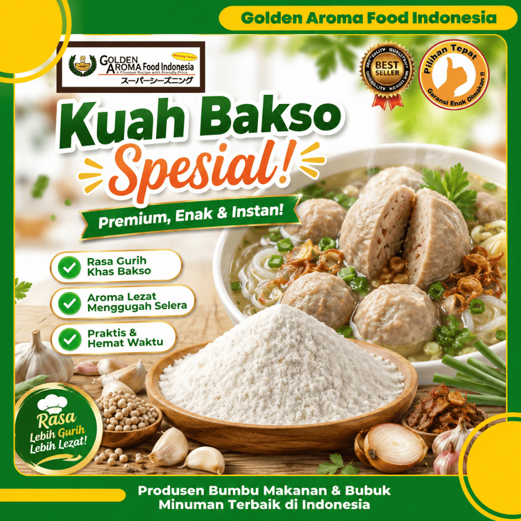 Bumbu Tabur Kuah Bakso Spesial 1Kg Bubuk Baso Soup 1 Kg Premium Instan Kiloan Halal buat Aneka Rasa 