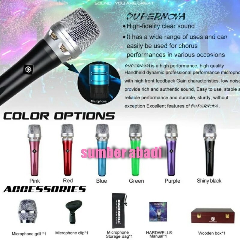 Mic Kabel HARDWELL Supernova + Wooden box Original