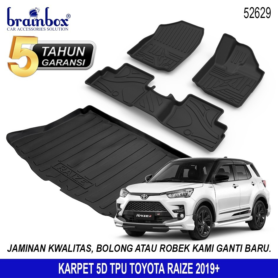 Brainbox 5D TPE Car Mat Karpet Mobil Toyota Raize 2019+