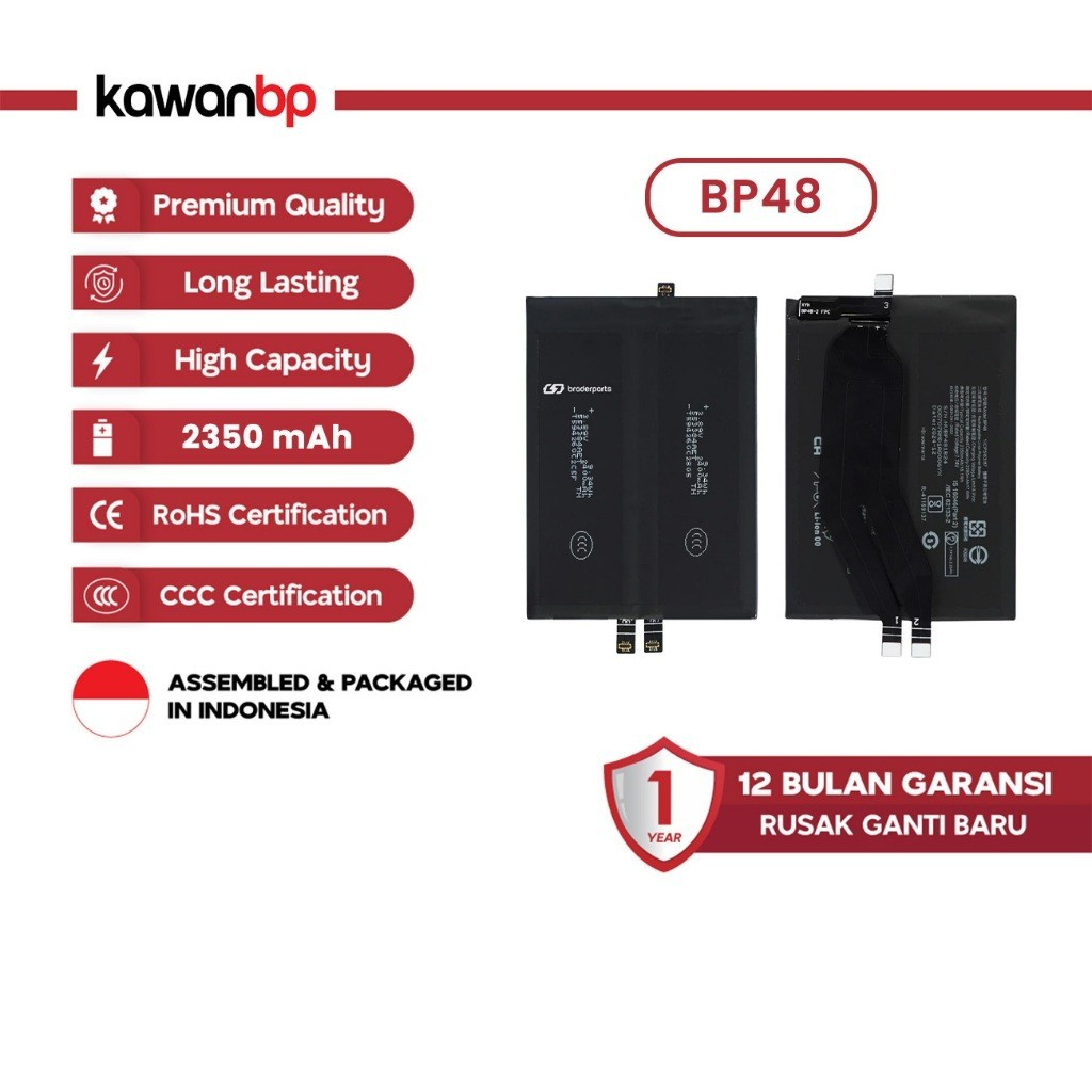 Braderparts Baterai | Battery | Batre BP48 Compatible for Xiaomi Poco F4 GT / Redmi K50 Gaming