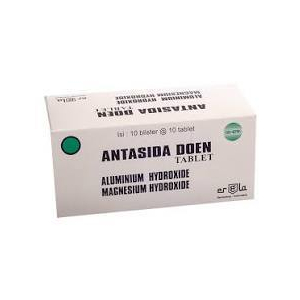 Antasida Doen Erela Isi 100 Tablek Kunyah Mengobati Asam Lambung