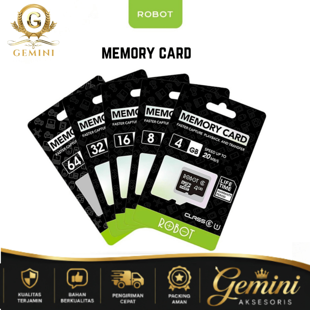 Memory Card Robot TF Card 8GB/16GB/32GB/64GB Memory Card Memori Card Robot | Kartu Memori
