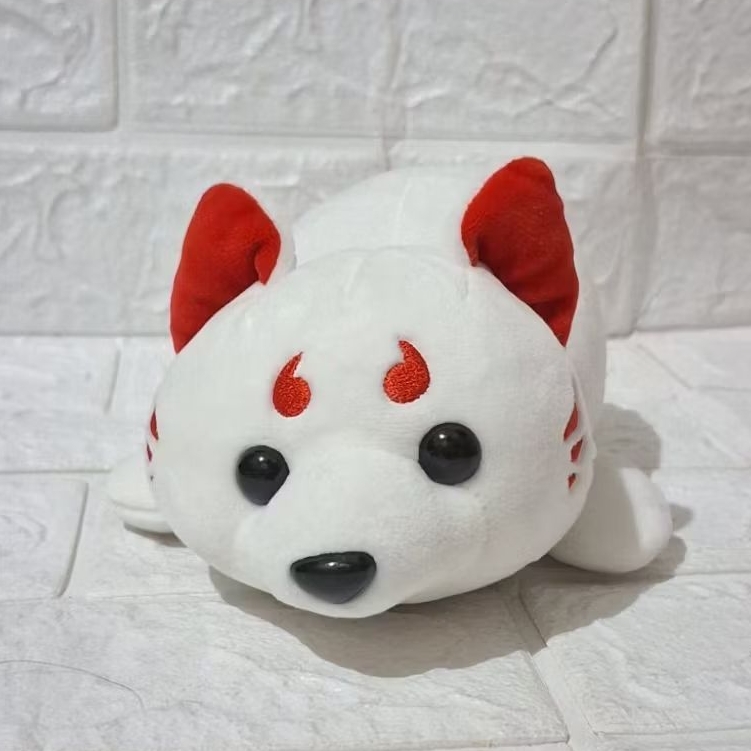 boneka rubah putih fox kitsune jepang original brand cute bahan lembut miniso boneka hewan fiksi rub