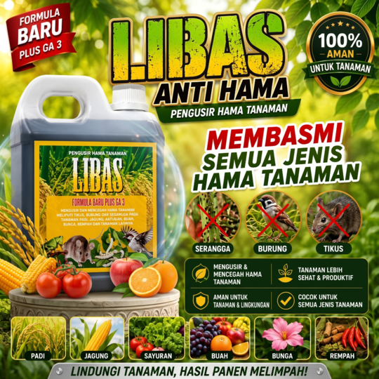 TERLARIS LIBAS 1Liter - Pembasmi Hama Semua Tanaman Racun Tikus Ulat Burung