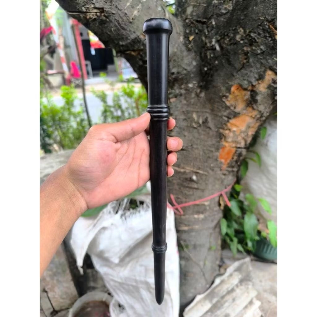 Tongkat komando Mini Kayu Kelor Hitam Panjang 35CM