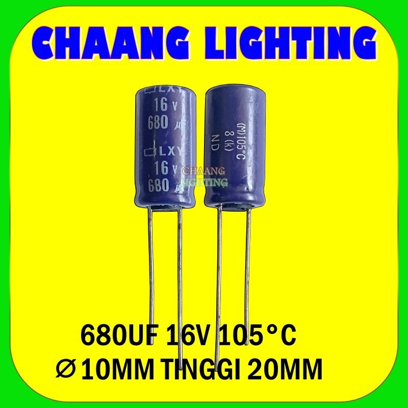 680UF 16V 105' KAPASITOR ELKO 680UF 16V CAPASITOR ELCO 680UF 16V ELCO 680UF 16V 105°C