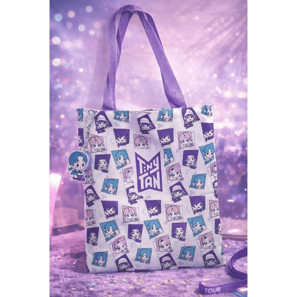 [100% Official] Bangtan BTS Tiny Tan Golden Lamian Totebag Tas Kanvas