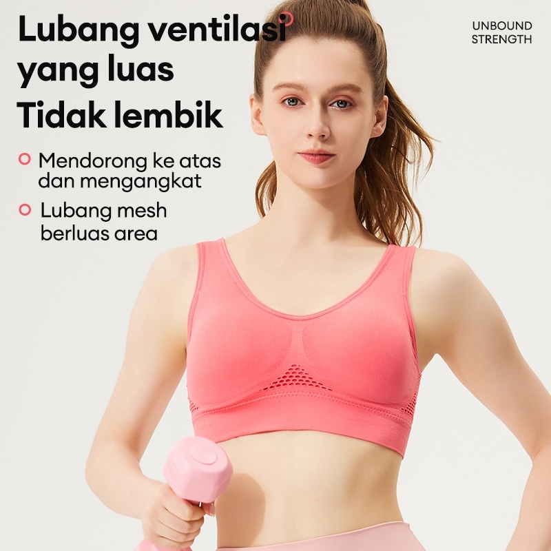 BESTPROMO BRA OLAHRAGA WANITA JARING BERNAPAS ANTI GETARAN UNTUK OLAHRAGA HARIAN S6