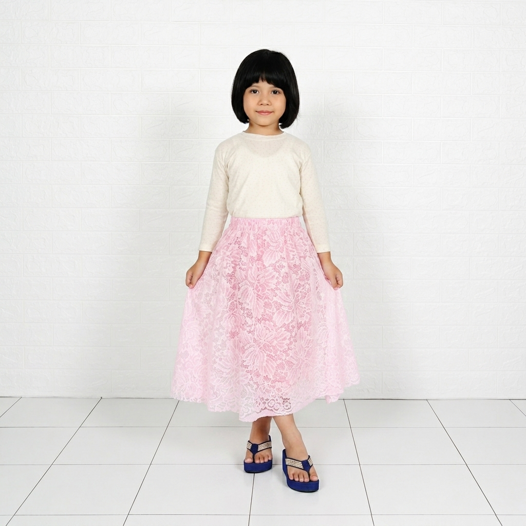 Rok Brukat Anak Perempuan Premium