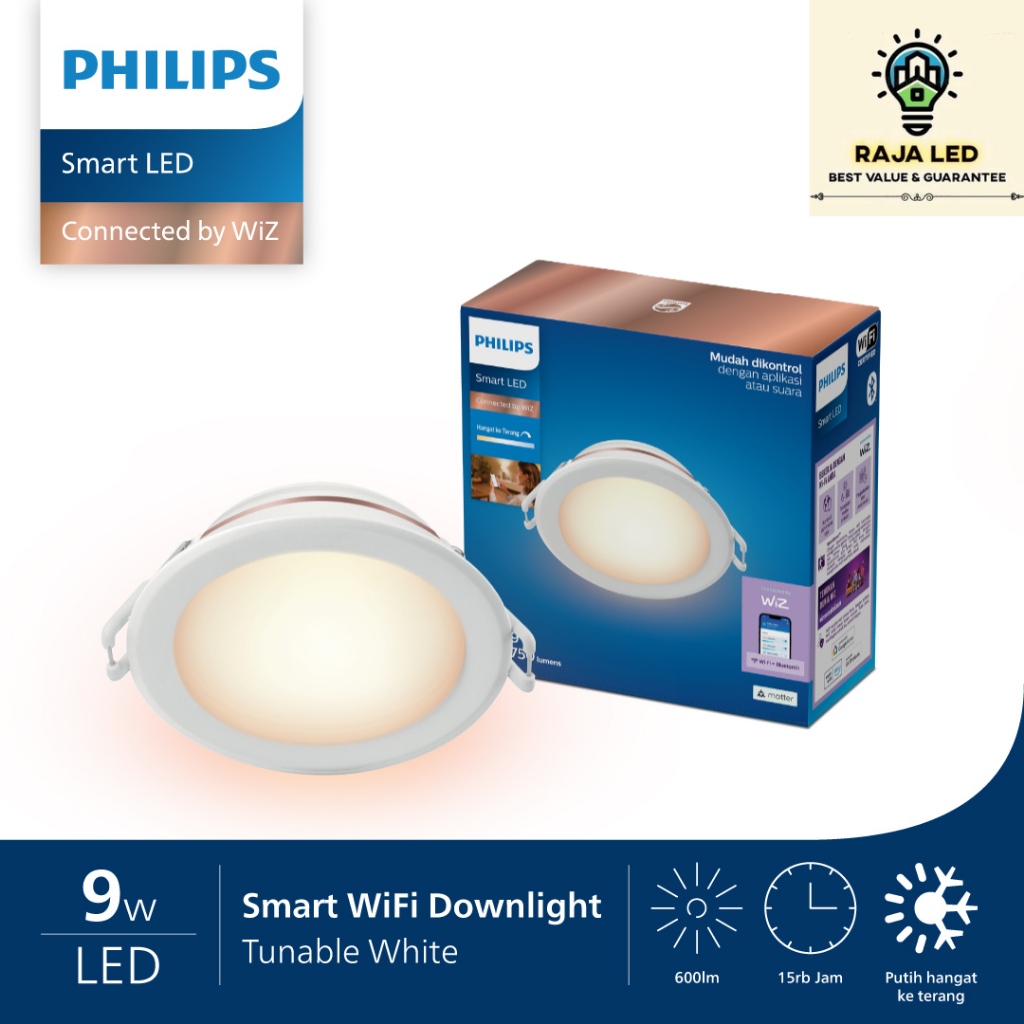 Philips Smart Wifi LED Downlight 9W - Tunable White (Putih)