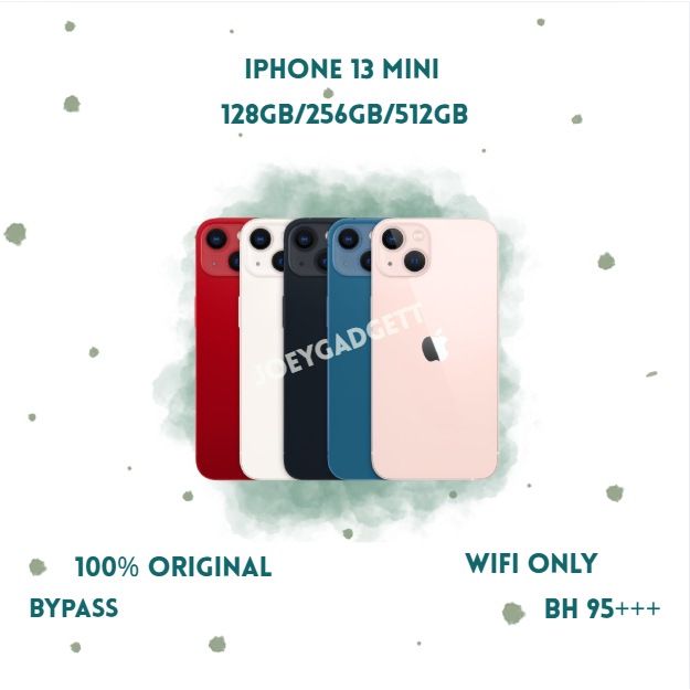 HP IPHONE 13 WIFI ONLY 128GB/256GB/512GB Bekas Second Original Mulus Fullset Game/Live/Merekam Vide