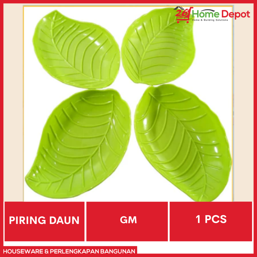 Piring Daun No 1 No 2 GM Piring Plastik Unik Bentuk Daun Resto