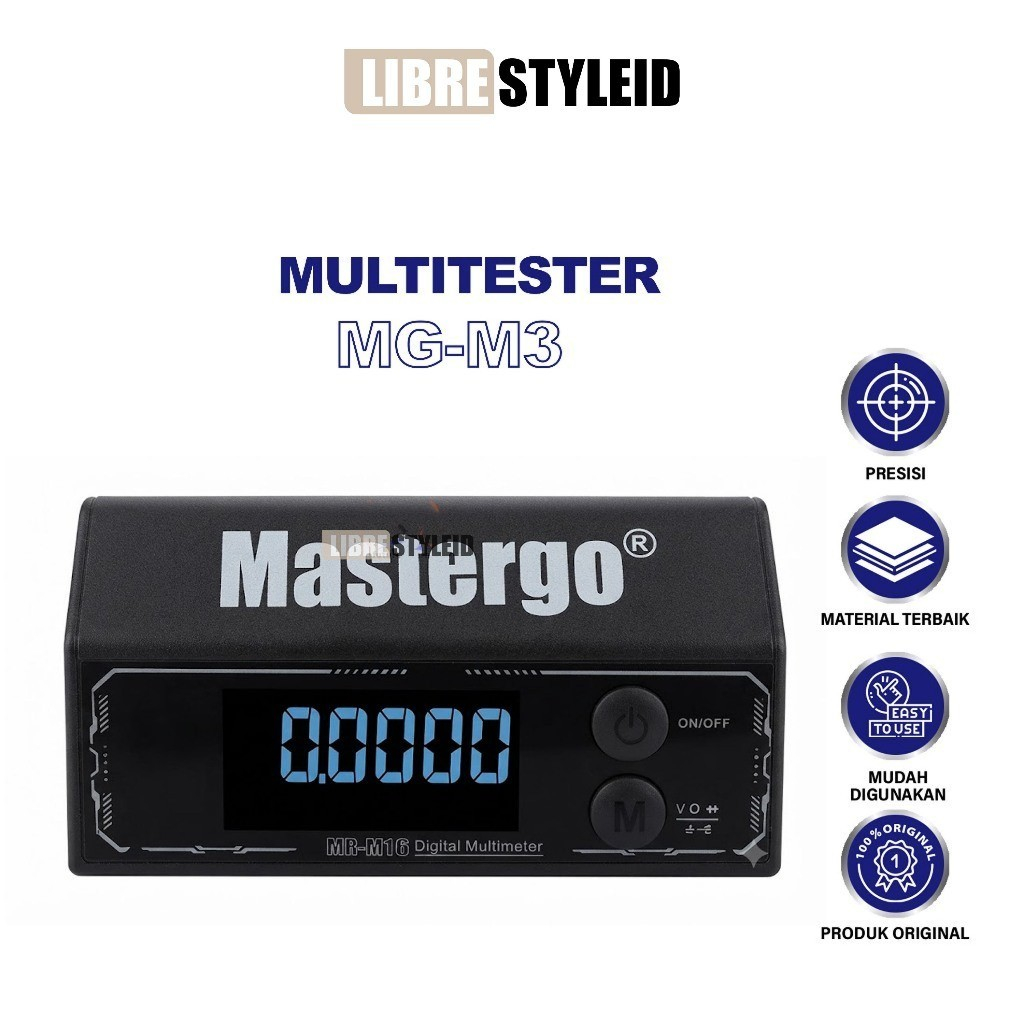 MASTERGO MULTITESTER DIGITAL SAKU MG-M3 ORIGINAL - MULTIMETER MINI PORTABLE UNTUK PENGUKURAN ELEKTRO