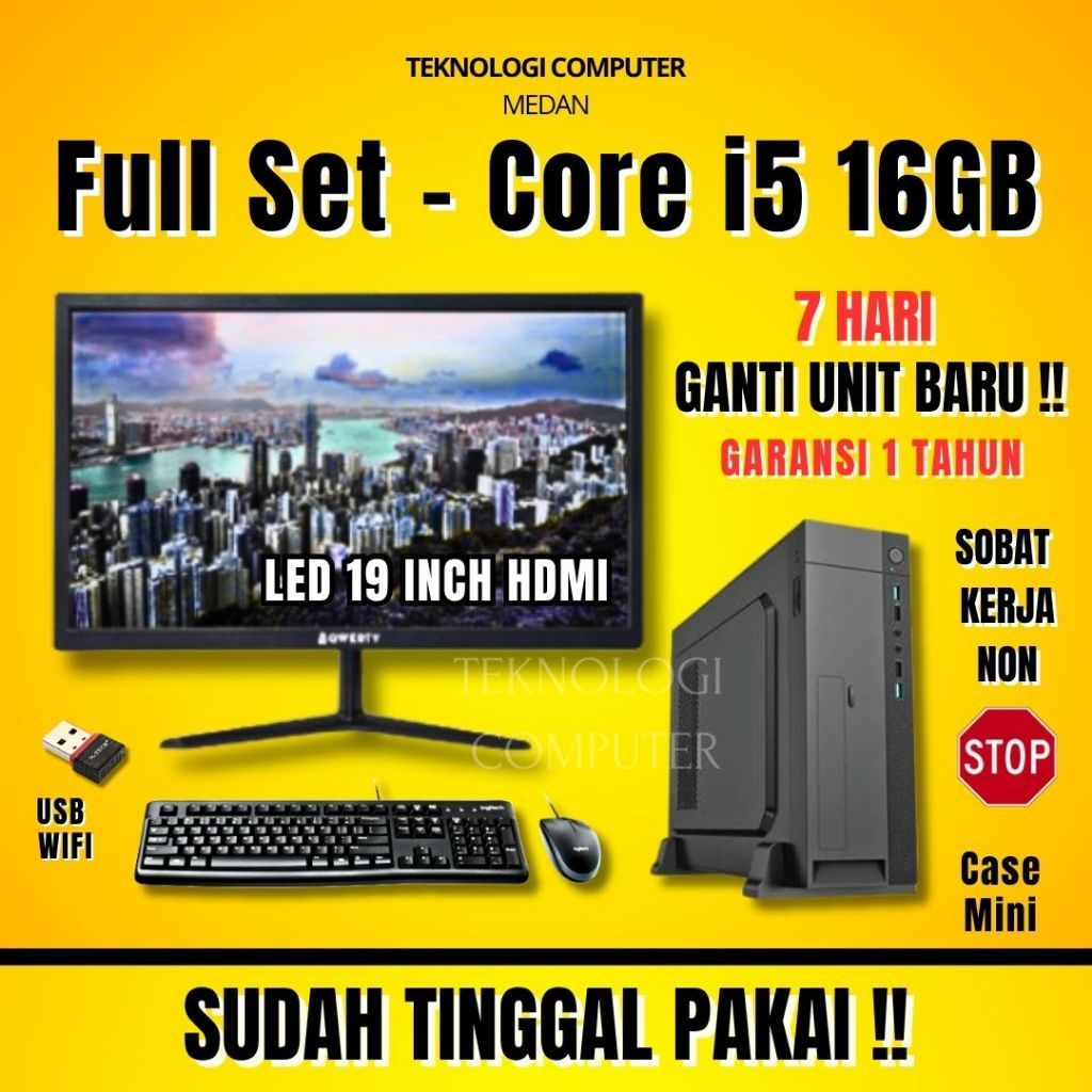 Komputer PC Mini | Core i5 | PC Rakitan Komputer CPU | Siap Pakai