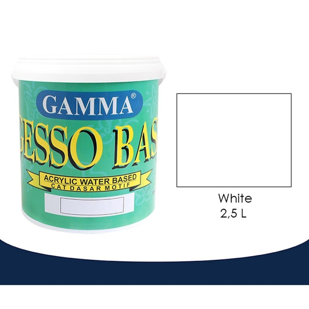 Gamma GESSO BASE - WHITE - Cat Tembok Semi Gloss 2.5L