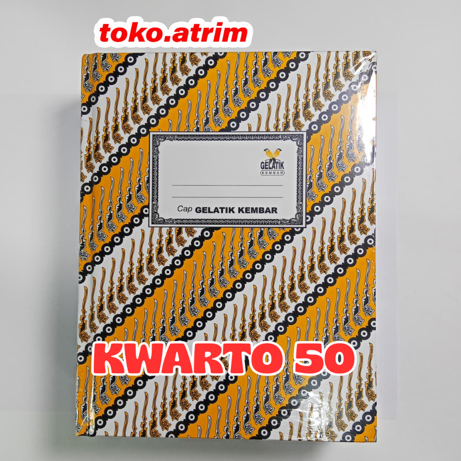 ( 1 Pcs ) Buku Hardcover Kwarto Gelatik 50 Lembar | Buku Batik Kwarto 50 Lembar | Buku Tulis Kwarto