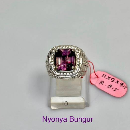 Cincin Batu Saparila Asli Ring Perak 925 Pria