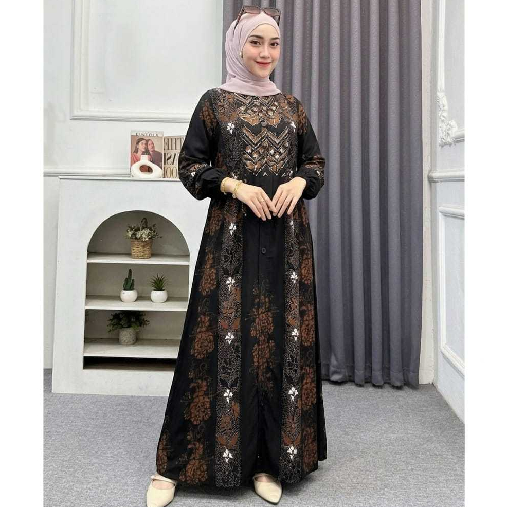 GAMIS TWILL RAYON PEKALONGAN, GAMIS MUSLIMAH TWILL MOTIF TERBARU